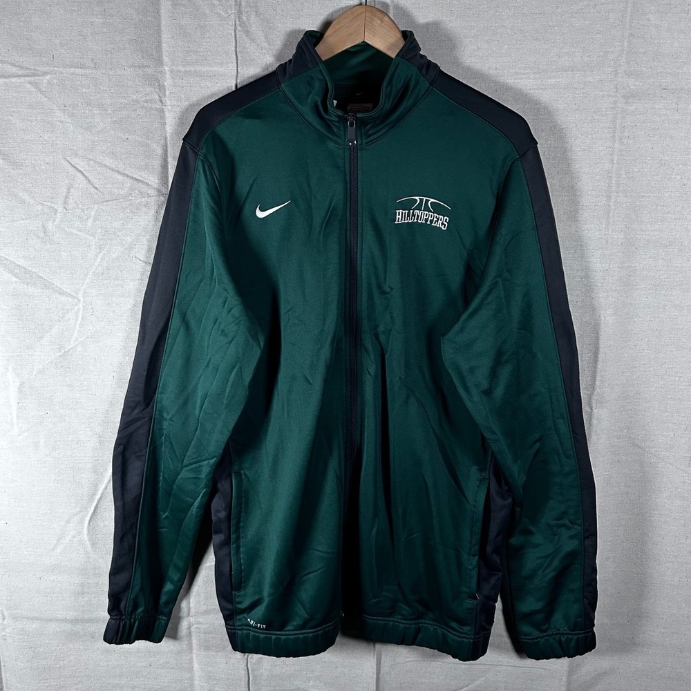 Nike Dri-Fit Hilltoppers Basketball Full Zip Track Jacket Mens Large Tall Green